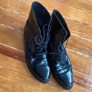 &Other stories Laced up ankle booties - Italian leather.